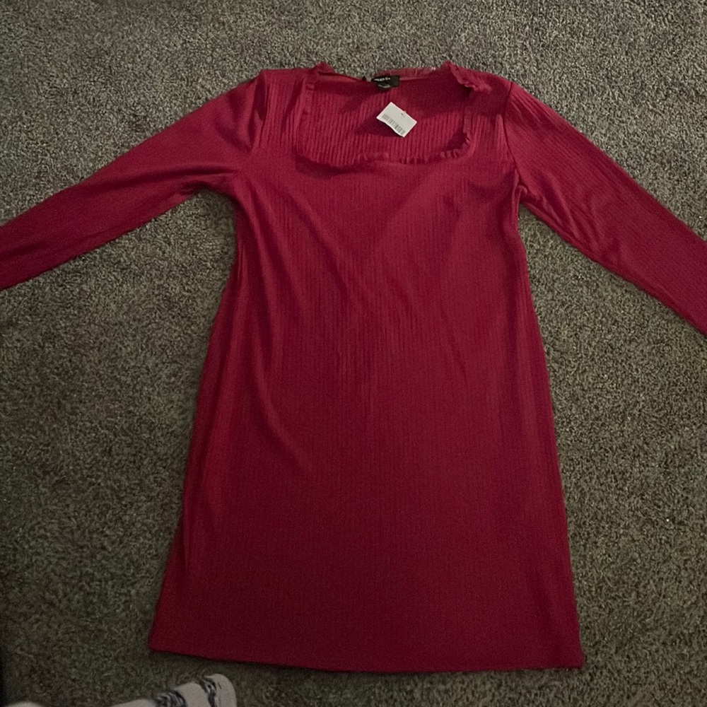 New never worn ribbed burgendy dress from forever 21 xl